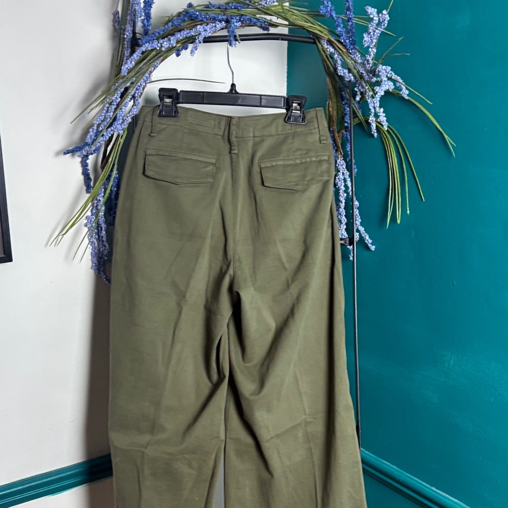 Rag & Bone sz 2 wide leg Olive Green womens Pants - Picture 6 of 11